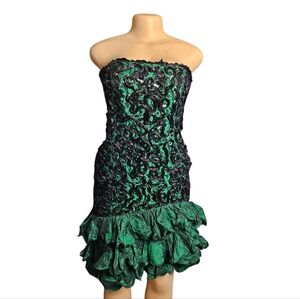 Vtg 80s A.J. Bari For Neiman-Marcus Cocktail Dress EUC